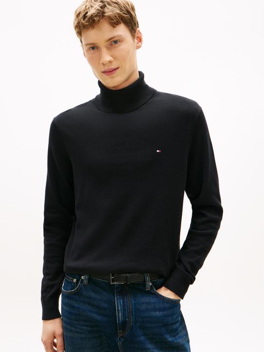 Actual product image Tommy Hilfiger Pima CTN Cashmere Pullover Roll Neck Black (XL)