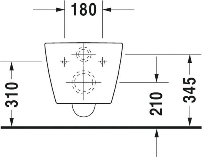 Produktbild Duravit Wand-WC ME by Starck tief, 370x570mm weiss WG