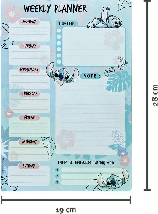 Actual product image Undercover Weekly note calendar Lilo & Stitch 52 sheets, 19 x 28 cm (19 x 28 cm, No binding)