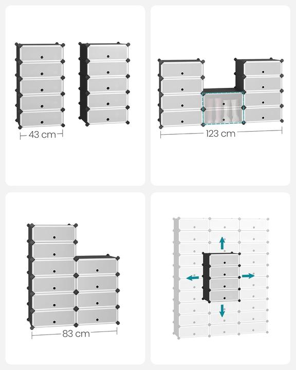 Actual product image Songmics Quadro (32 x 43 x 173 cm)