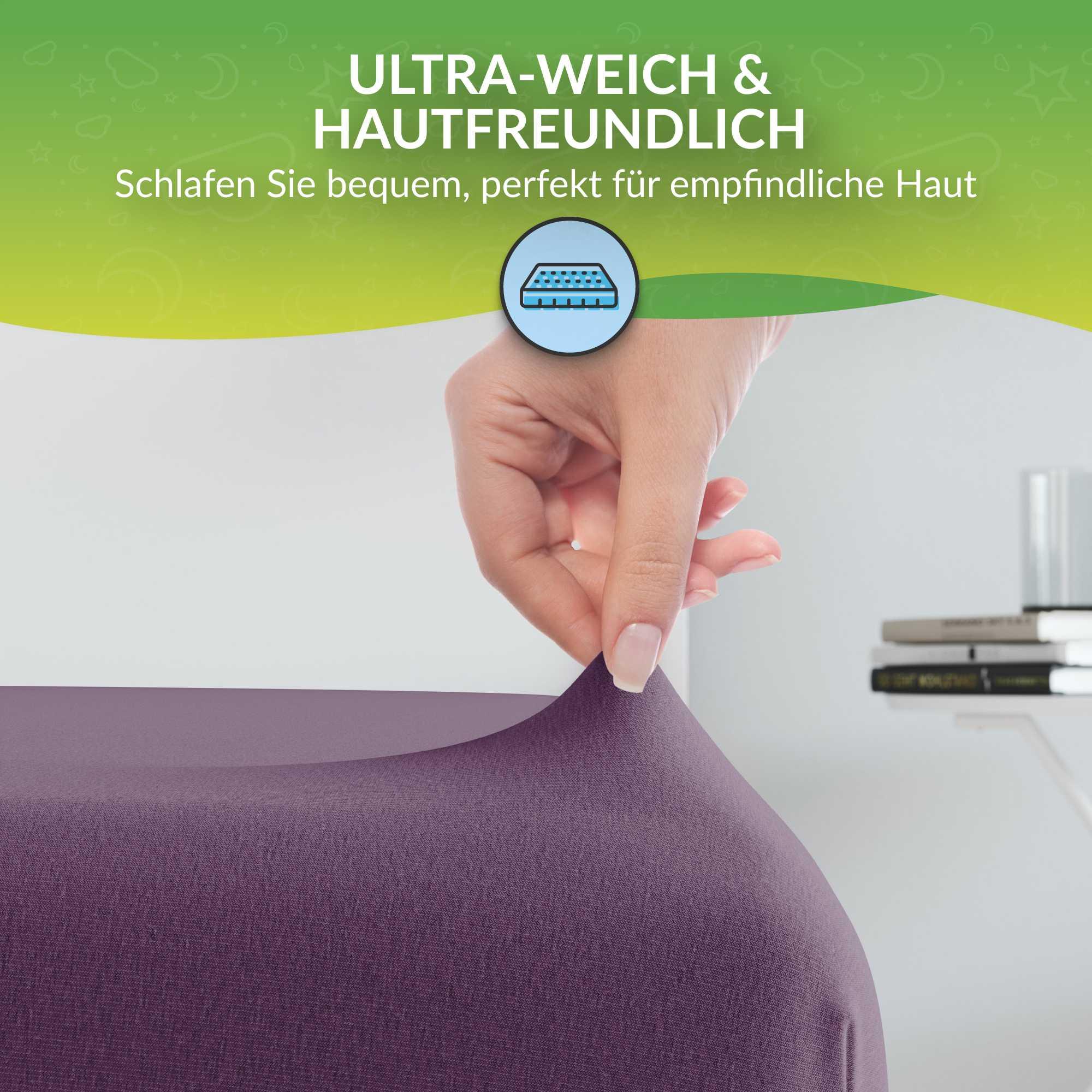 Thumbnail - Etérea, Fixleintuch, Comfort Jersey (80 x 180 cm, 80 x 160 cm)