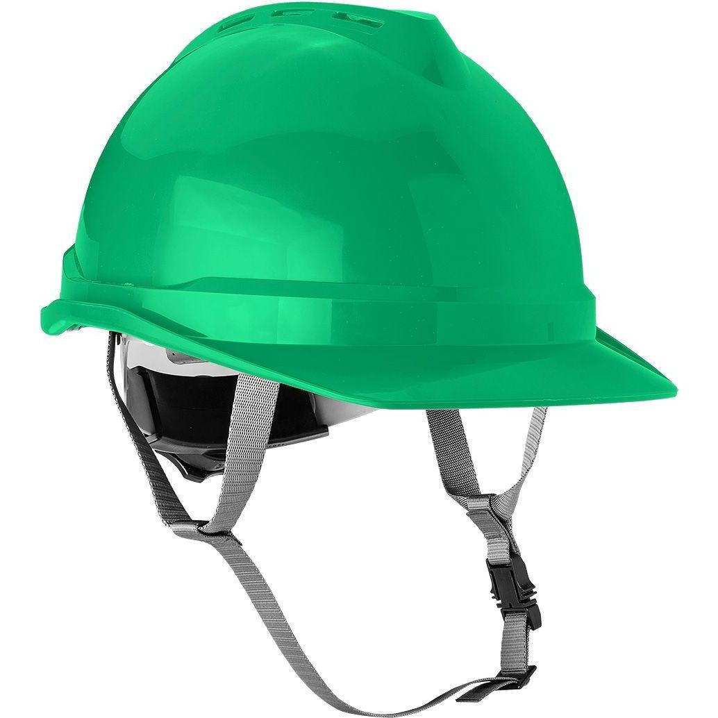 Thumbnail - Neo, Kopfschutz, Industriehelm mit Kinnriemen, grün (52 - 64 cm)