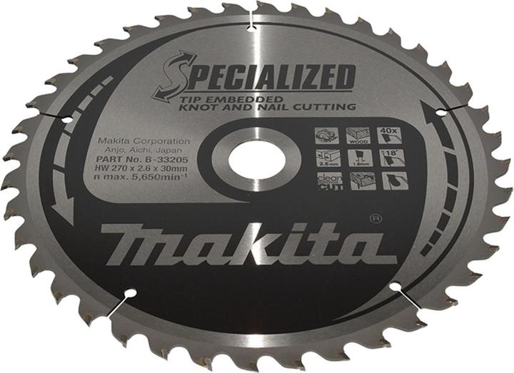 Productafbeelding Makita SPECIALIZED zaagblad 270x30x40Z