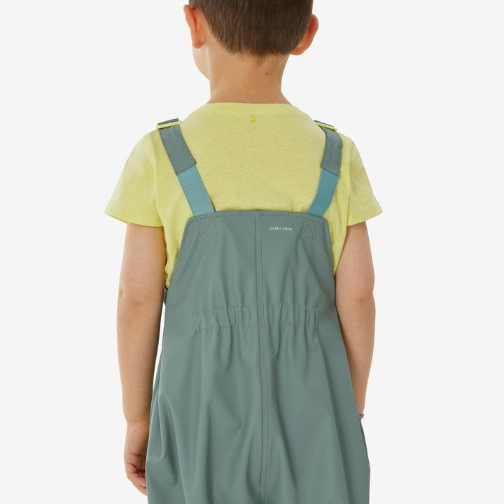 Produktbild Quechua Regenhose Latzhose Kinder wasserdicht Wandern - MH900 grün (104)