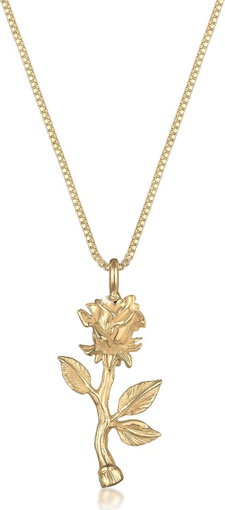 Produktbild Elli Box Chain mit Rosen-Anhänger (Sterling Silber, 45 cm)