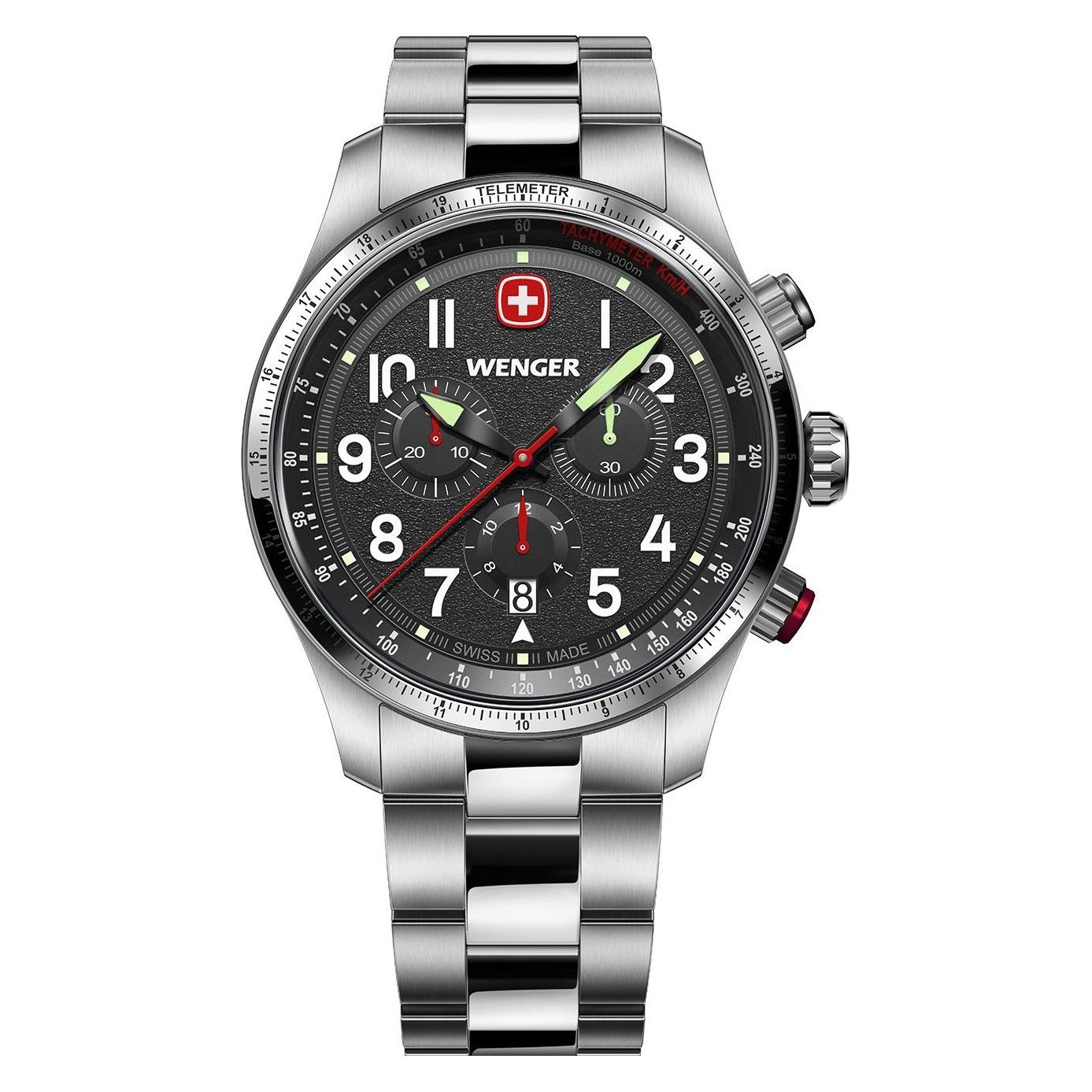 Wenger 70784 - Reloj analógico de caballero de cuarzo con