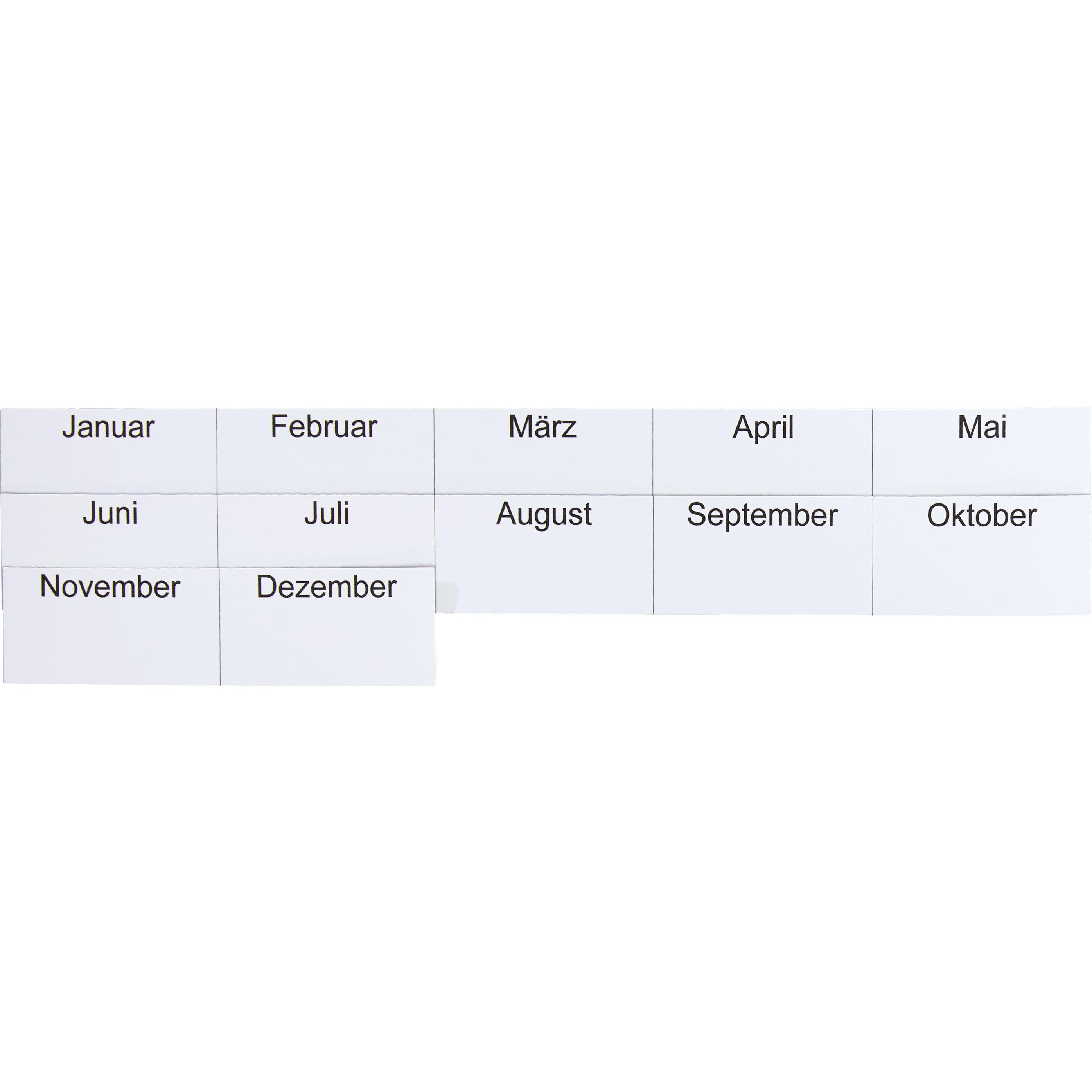 Ultradex, Präsentationstafel, Monate für Stecktafel Planrecord B60xH32mm VE 1 Satz Jan bis Dez