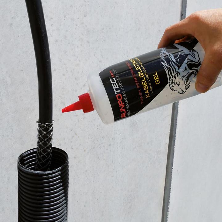 Image du produit Runpotec Lubrifiant pour câbles 1050 ml Bouteille en plastique Gel