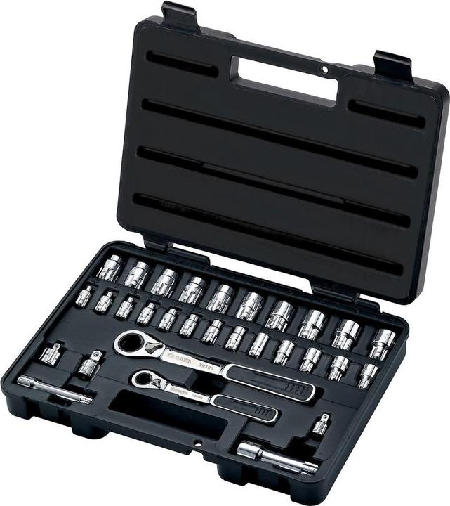 SATA Dopsleutelset, 1/4" & 3/8" 30-delig, 3,5-19 mm (1/4", 3/8")