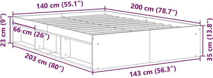 Image du produit vidaXL Bettgestell (140 x 200 cm)