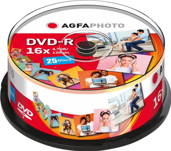 Immagine prodotto AGFAPHOTO 1x25 DVD-R 4.7GB 16x Speed, Cakebox (25 x)
