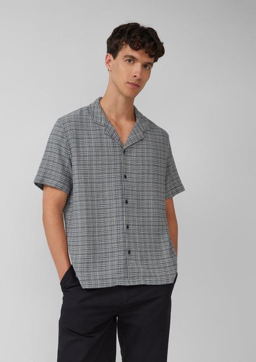 Produktbild S.Oliver Hemd Resort Fit: Strukturiertes Kurzarmhemd mit Reverskragen (S)