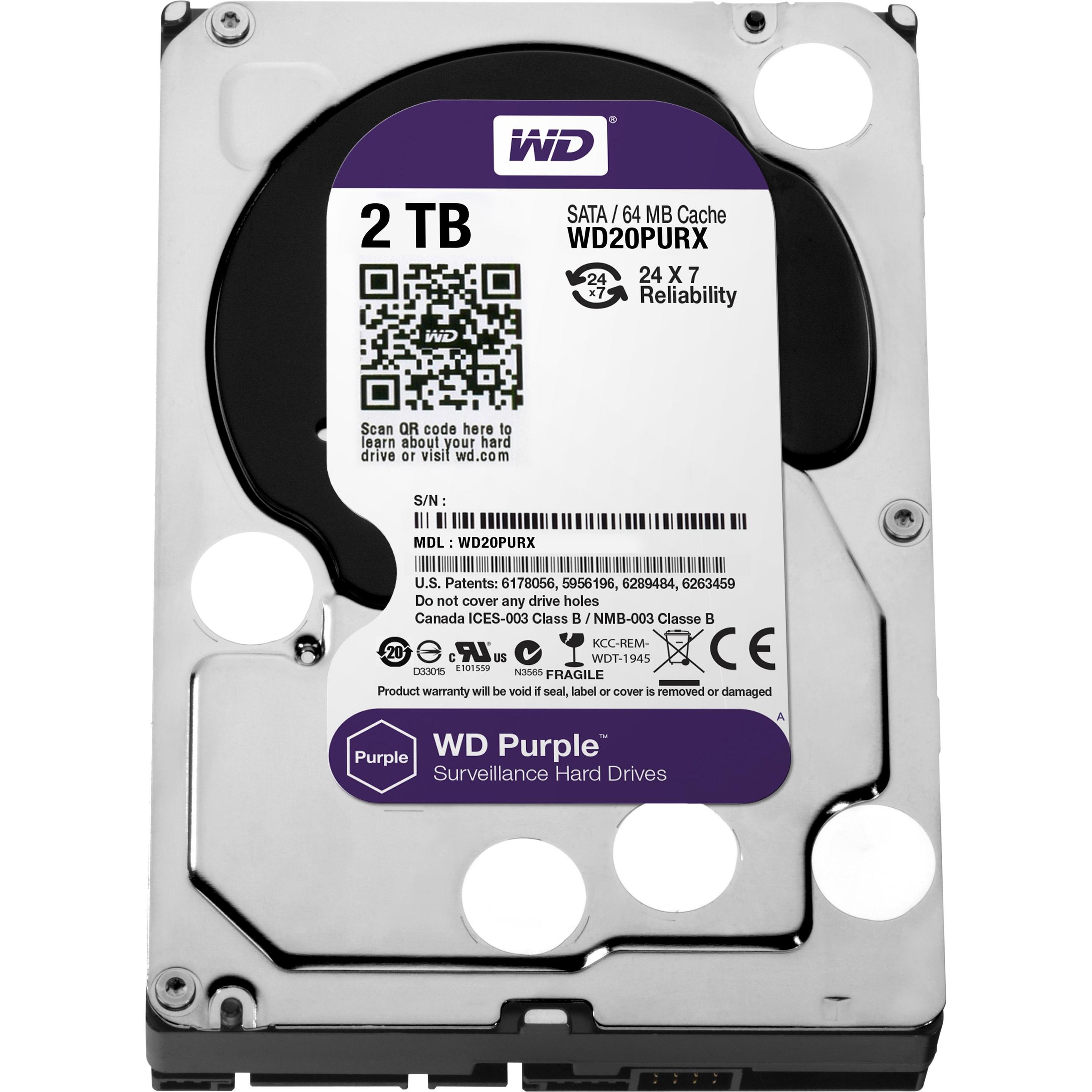 Thumbnail - WD Purple WD20PURX Festplatte (2 TB, 3.5", CMR), Festplatte