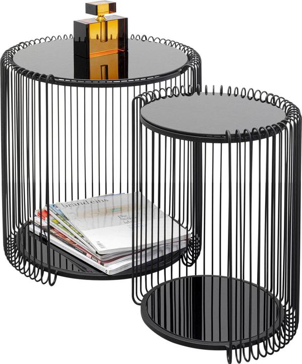 Image du produit Kare Design Beistelltisch Wire Double Schwarz (2/Set)