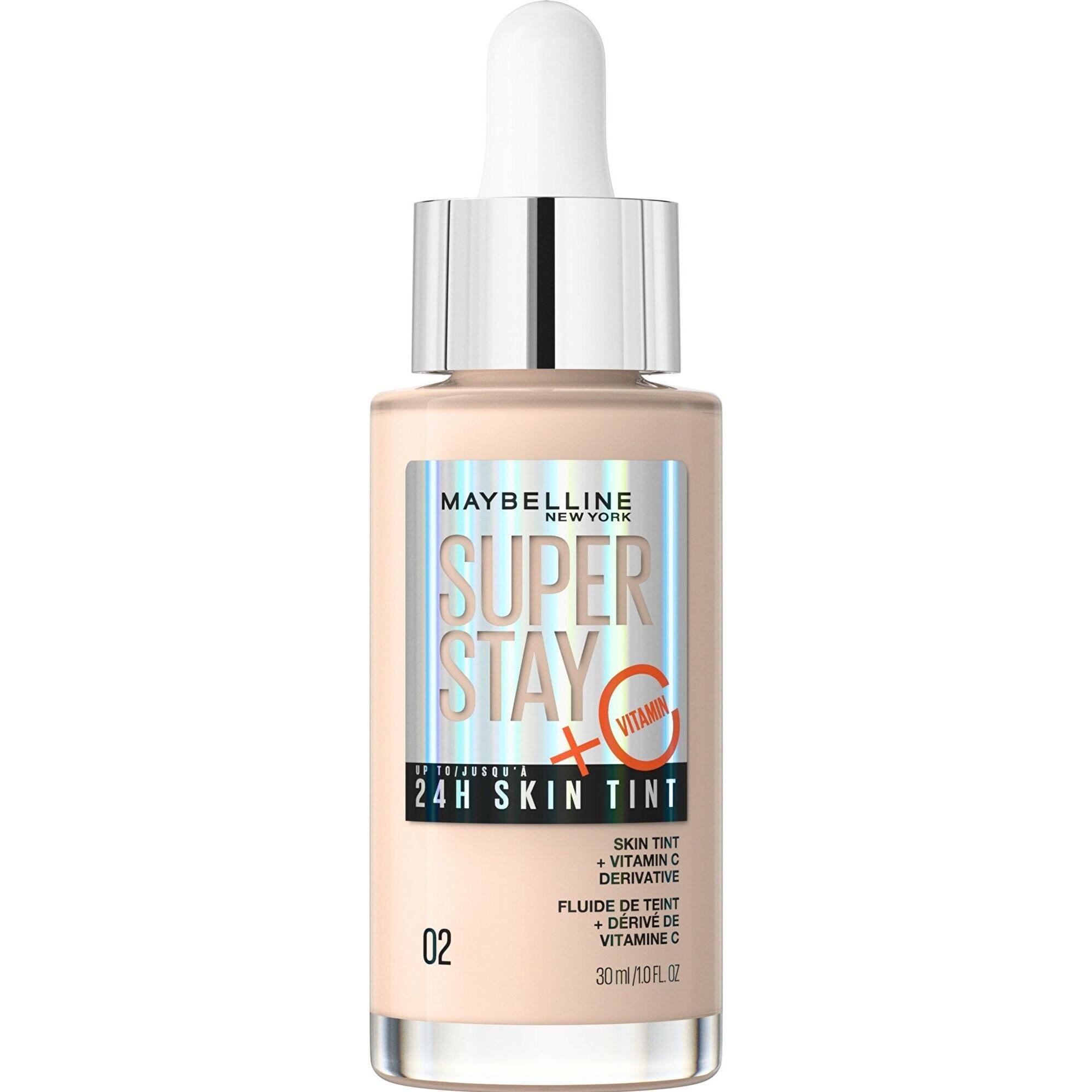 Maybelline New York Nera/Carbone Fondotinta, Superstay 24H Skin Tint + Vitamina C (23)