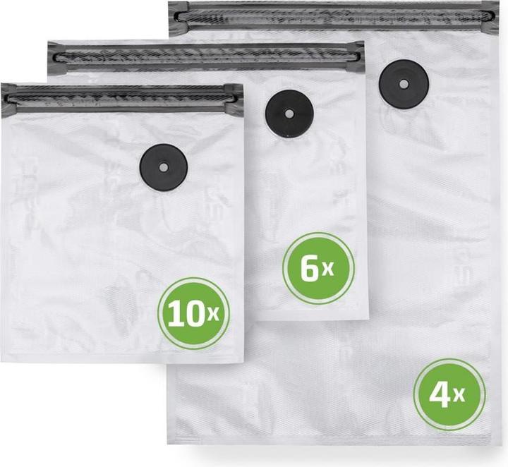 Caso Vacu ZIP-Bags Set 01243 Transparant, 20 zakken (20 x)