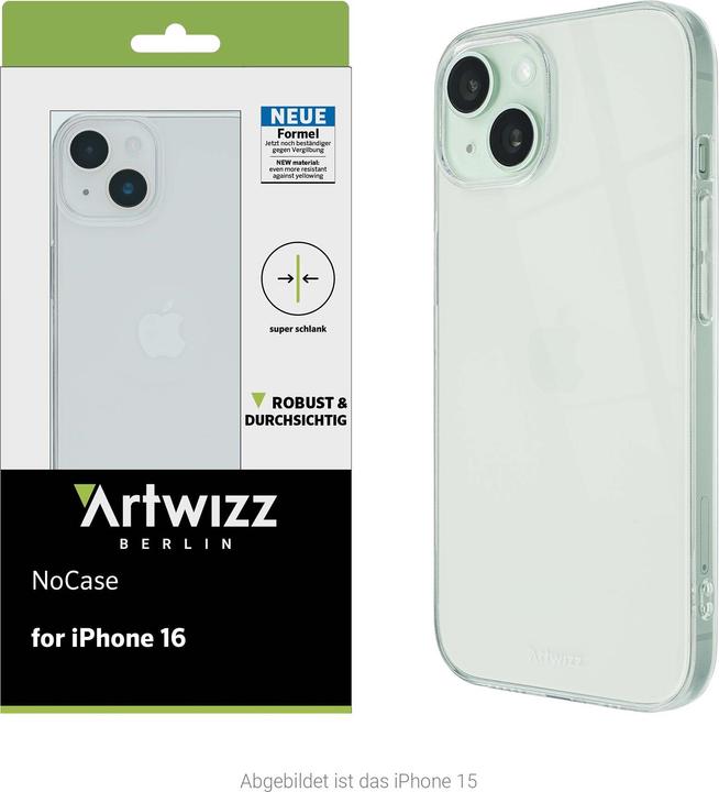 Actual product image Artwizz NoCase for iPhone 16 (Apple iPhone 16)