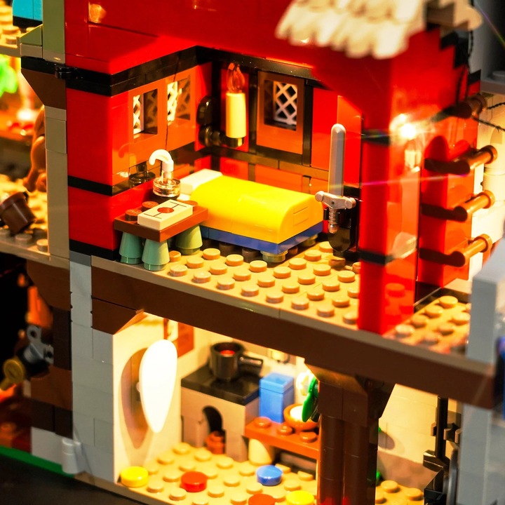 Produktbild BrickBling LED Licht Set für LEGO Mittelalterlicher Stadtplatz (10332) inkl. Fernbedienung