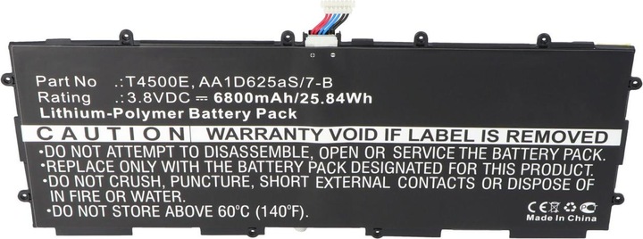 Image du produit AccuCell Batterie Samsung Galaxy Tab 3, 10.1, AA1D625aS/7-B, T4500E