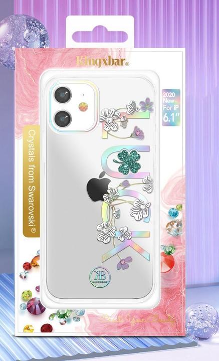 Produktbild Kingxbar Lucky Series case decorated with original Swarovski crystals iPhone 12 mini transparent (Cl (Apple iPhone 12 mini)