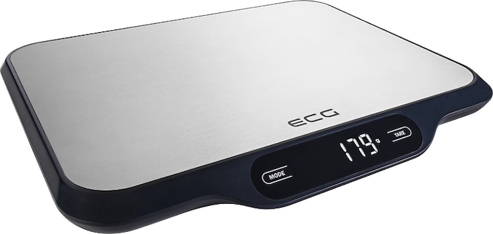 Actual product image ECG KV 215 S Kitchen Scale, Stainless Steel Countertop Rectangle Electronic Kitchen Scale