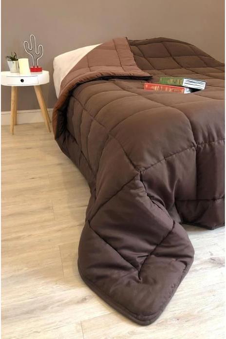 Actual product image Poyet Motte Duvet Poyet Motte Calgary Moka chocolate 200 x 200 cm 400 g /m² (400 g, 200 x 200 cm)