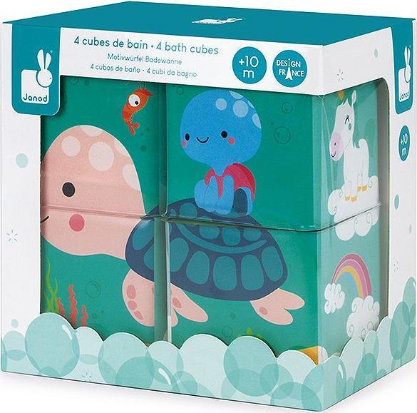 Actual product image Janod Bathtub game motif cube