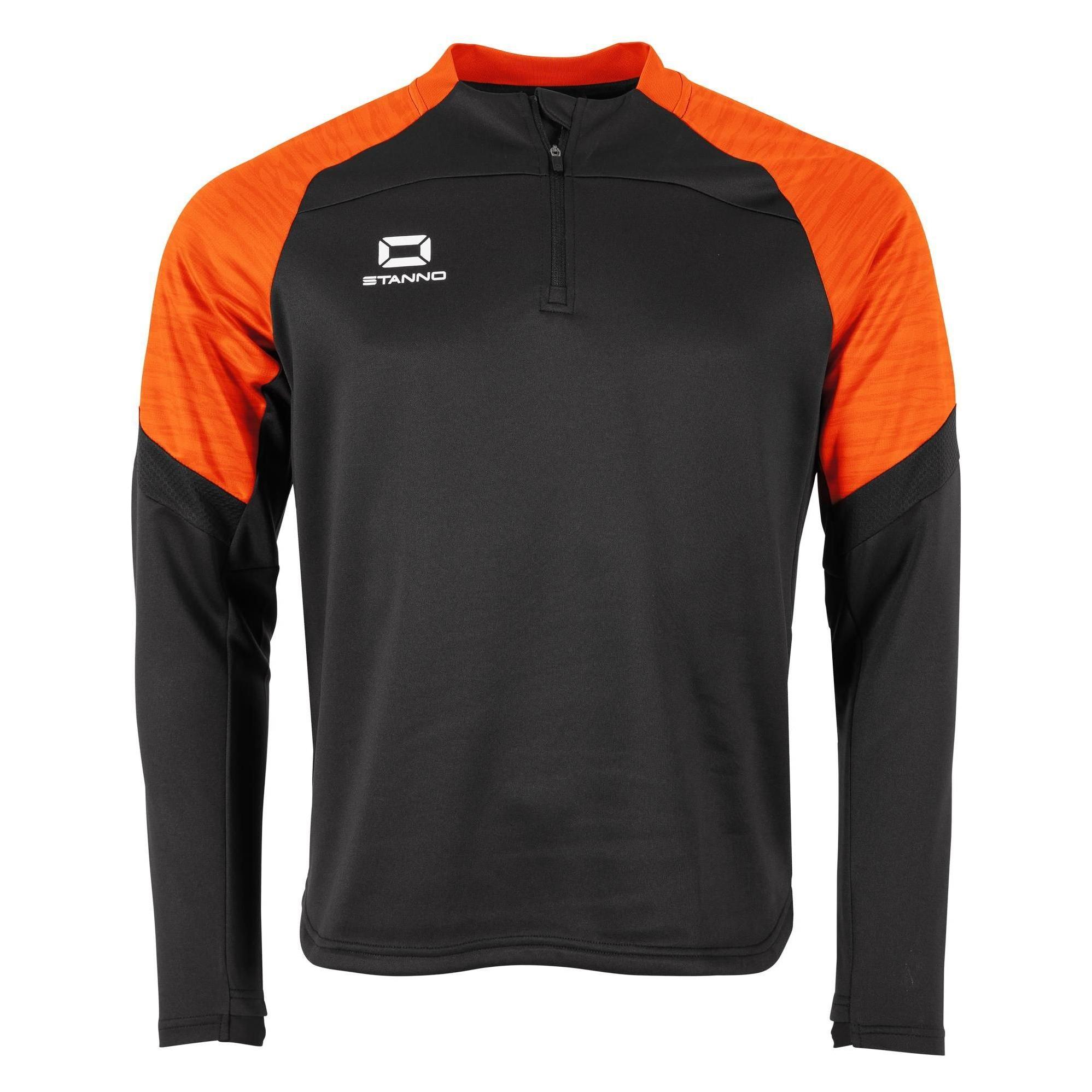 Stanno, Unisex, Sportshirt, Bolt Quarter Zip Top (L), Orange, Schwarz, L