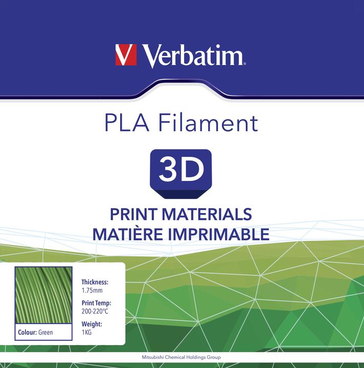 Actual product image Verbatim Filament (PLA, 1.75 mm, 1000 g, Green)