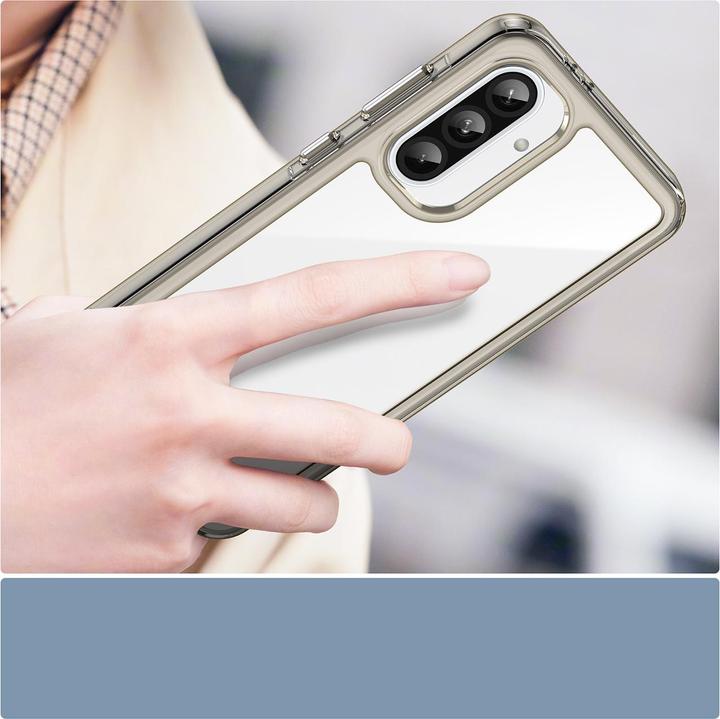 Immagine prodotto Hurtel Custodia Outer Space per Samsung Galaxy A56 Cover con cornice flessibile - Semitrasparente, nero (Samsung Galaxy A56)