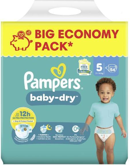 Pampers Baby Dry Gr.5 Junior 11-16kg BigPack Windeln (Size 5, 54 pcs.)