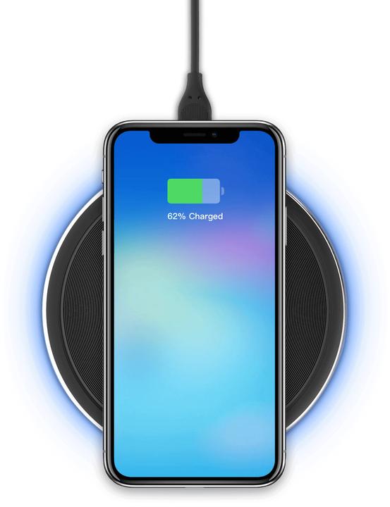 Actual product image Adam Elements OMNIA Q1- 10W Wireless Charging Pad, black