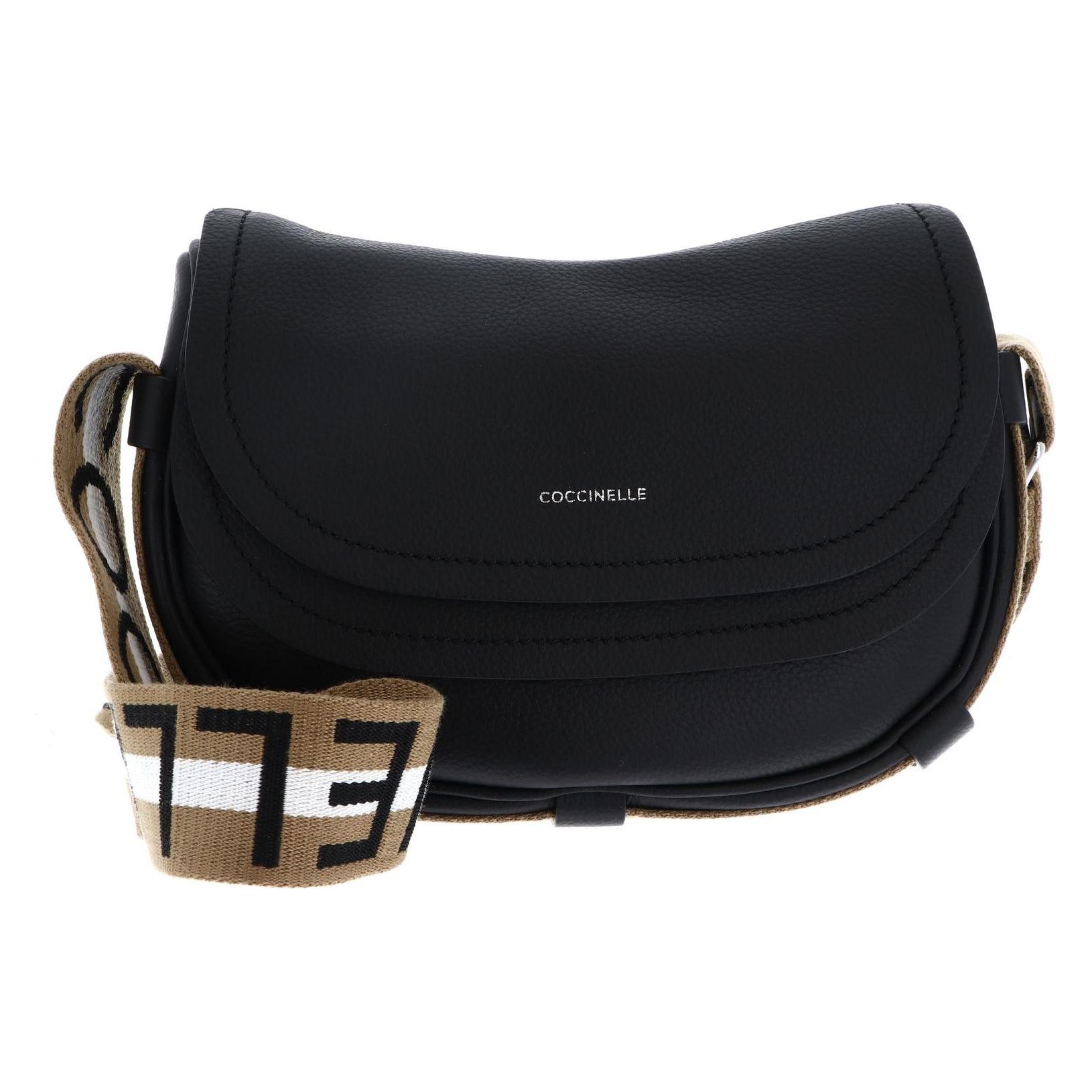 Coccinelle, Damen, Handtasche, Raquel Crossbody Bag, Braun, Schwarz