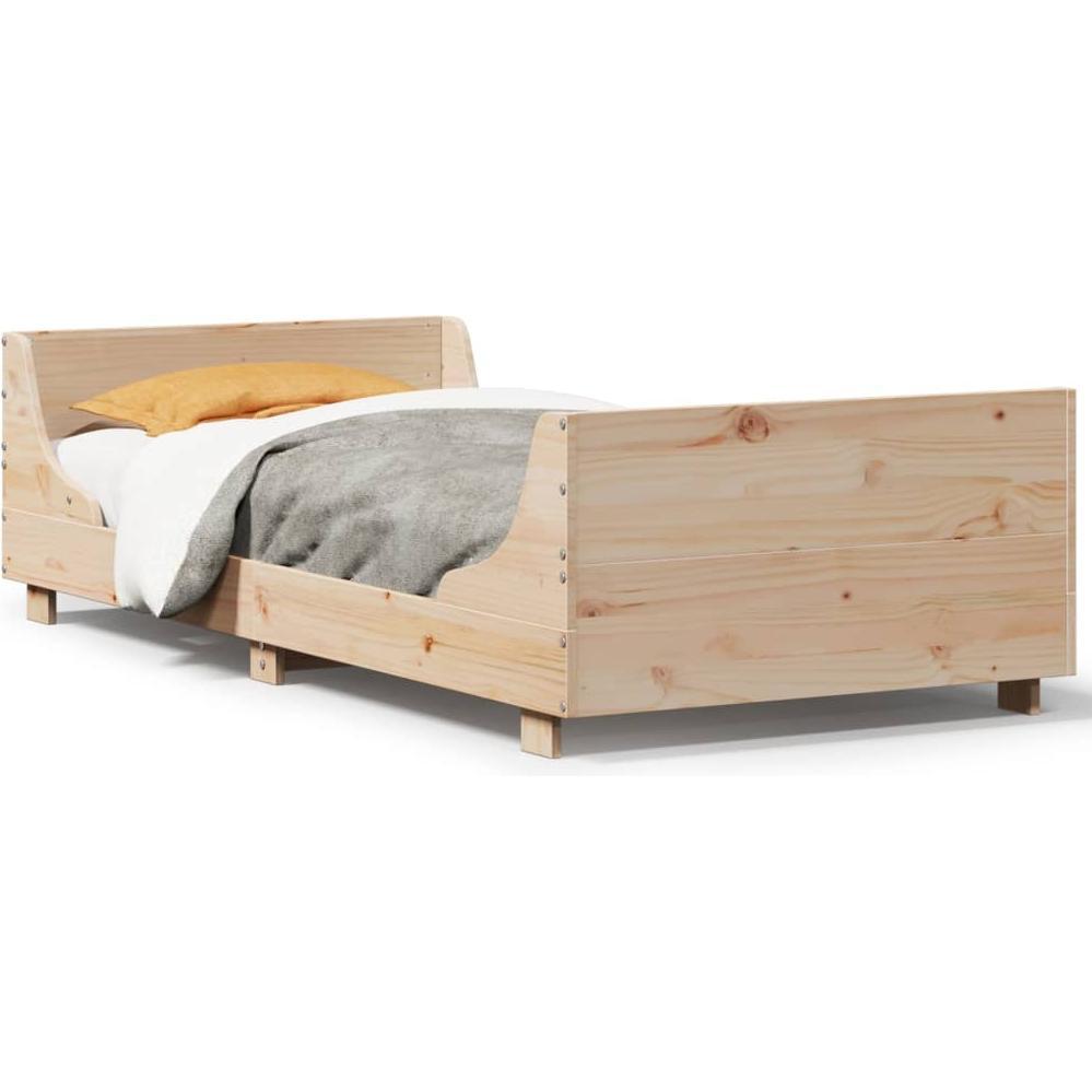 VidaXL, Bett, Bett mit Kopfteil Kiefer (90 x 200 cm)