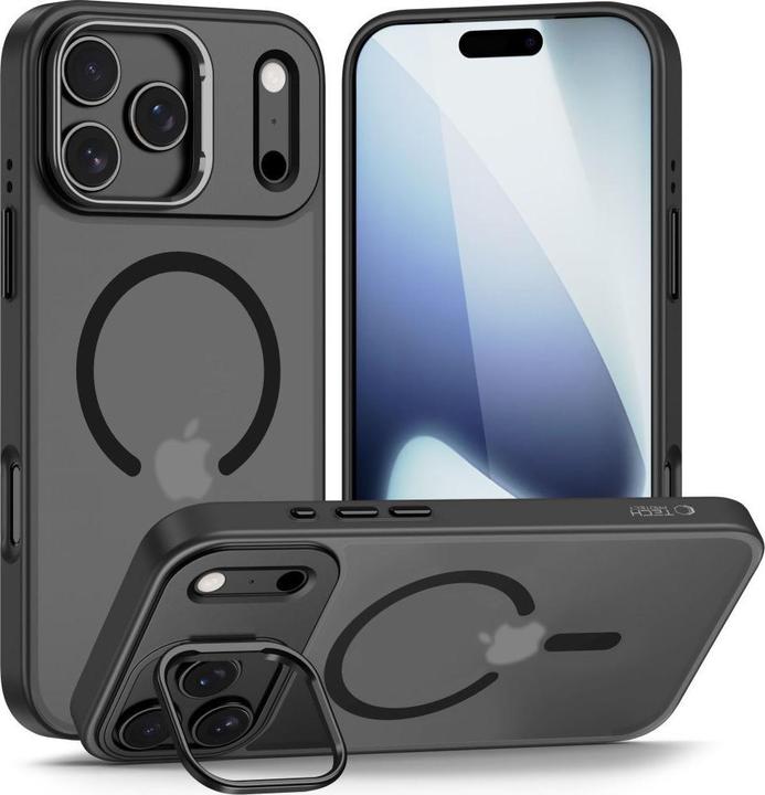 Actual product image Tech-Protect MagStand MagSafe Case für iPhone 17 Pro Max - Mattschwarz (Apple iPhone 17 Pro Max)