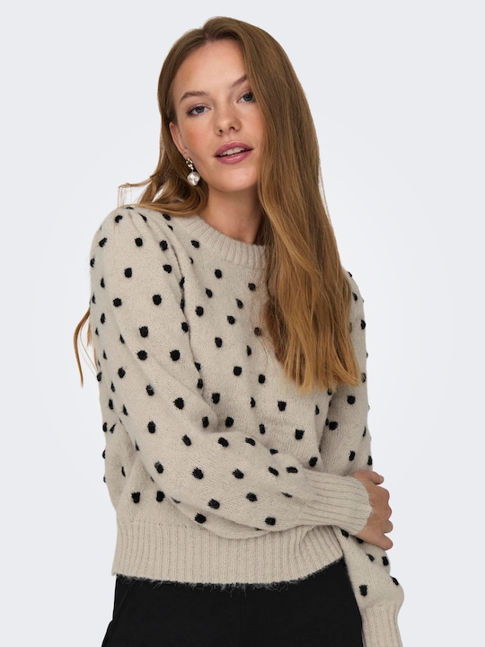 Actual product image JdY JDYSIGRID LIFE L/S ONECK PUFFDOT PUL KNT Knitted jumper (XL)