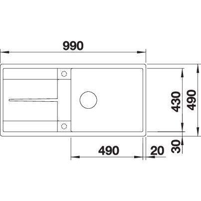 Thumbnail - Blanco, Spülbecken, METRA XL 6 S-F (99 cm, 49 cm)