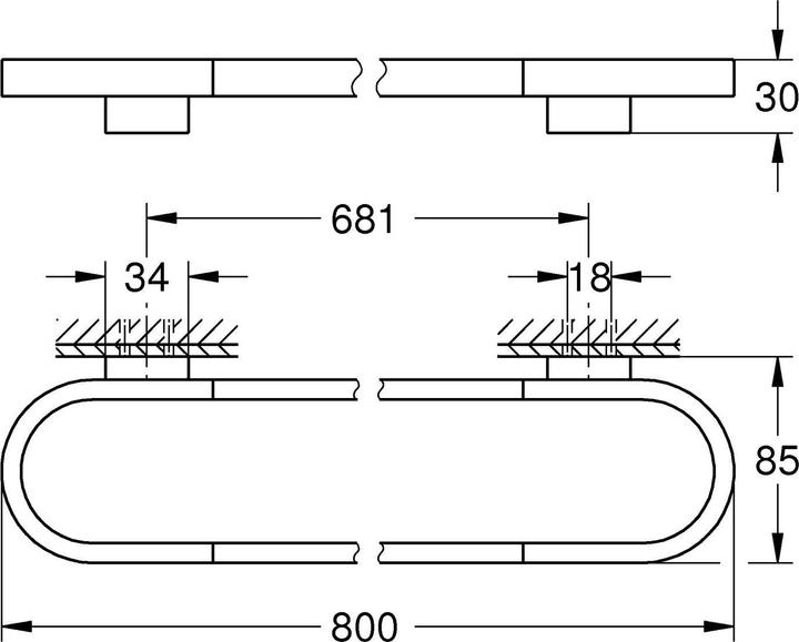 Actual product image Grohe Towel rail Selection