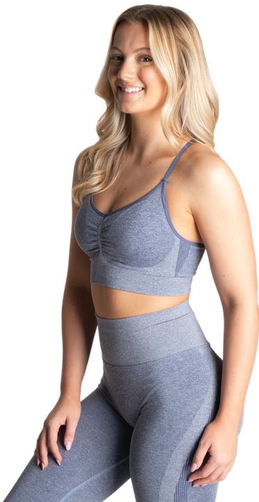 Actual product image Better Bodies Curve Scrunch Bra - Blue Melange (XS)