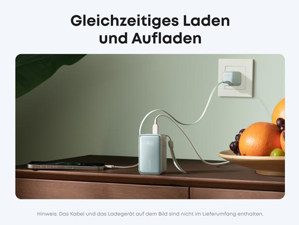 Produktbild Anker 45W, 1 x USB-C, 1 x USB-A Nano Power Bank Green (10000 mAh, 45 W)