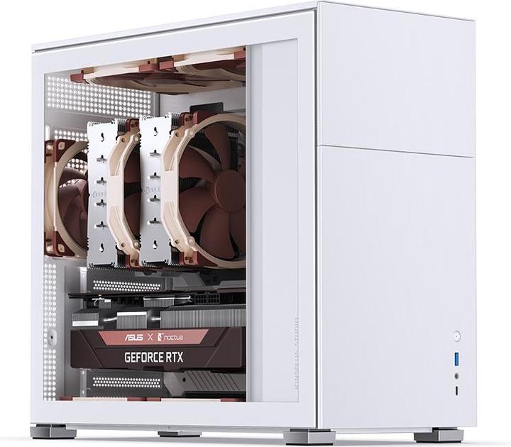 Actual product image Jonsbo D41 ATX case, tempered glass - white (ATX, mATX, Mini-ITX, DTX)