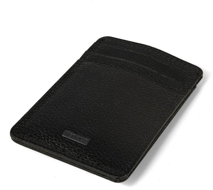 Actual product image Redolz Leather Essentials Kreditkartenetui RFID Leder 7 cm mit Geldscheinklammer