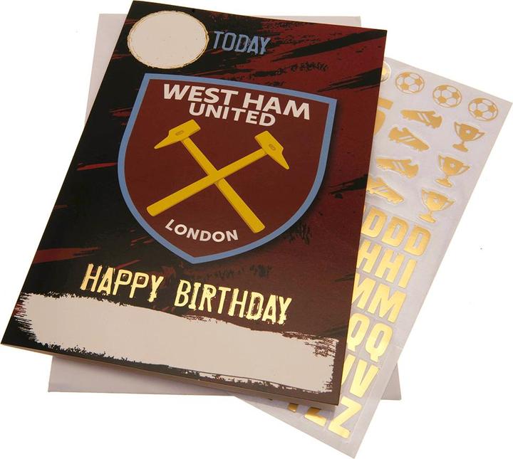 Actual product image West Ham United FC Birthday Card With Stickers (1 pcs.)