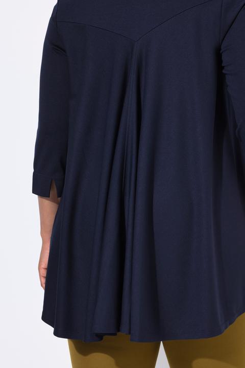 Produktbild Ulla Popken T-Shirt, Rückenfalte, A-Linie, Kelchkragen, 3/4-Arm (58)