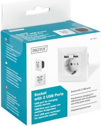 Actual product image Digitus Socket with 2 USB ports