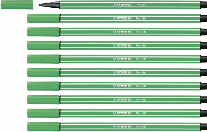 Immagine prodotto STABILO Penna 68 Pennarello premium (Verde, 10 x)