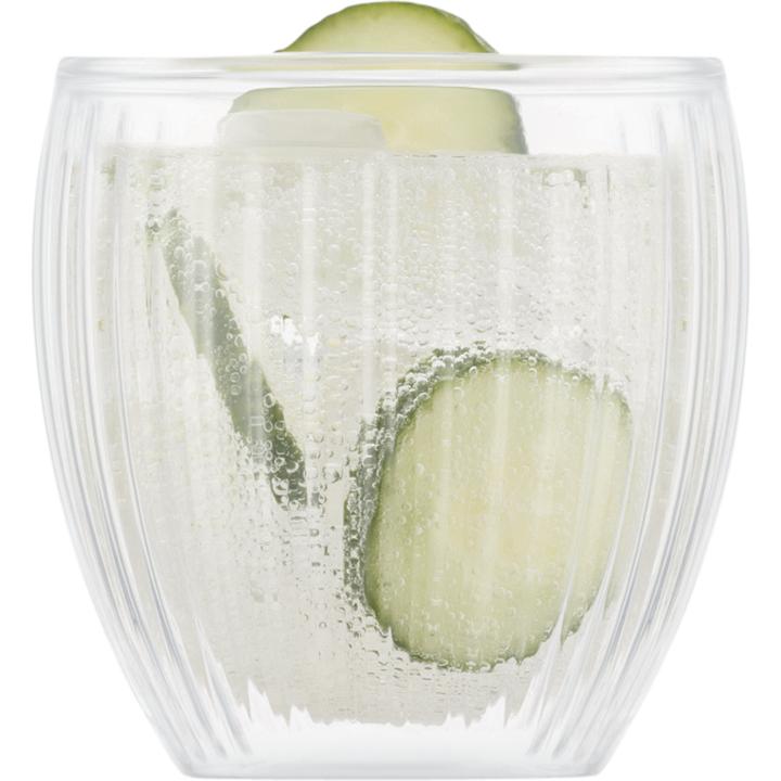 Immagine prodotto Bodum Verre à boire Pavina double paroi cannelé 2 pièces 0.2 l (0.20 l, 2 x)