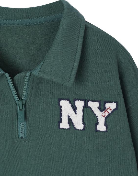 Actual product image Vertbaudet Jungen Sweatshirt mit Kragen & Stickerei (152)