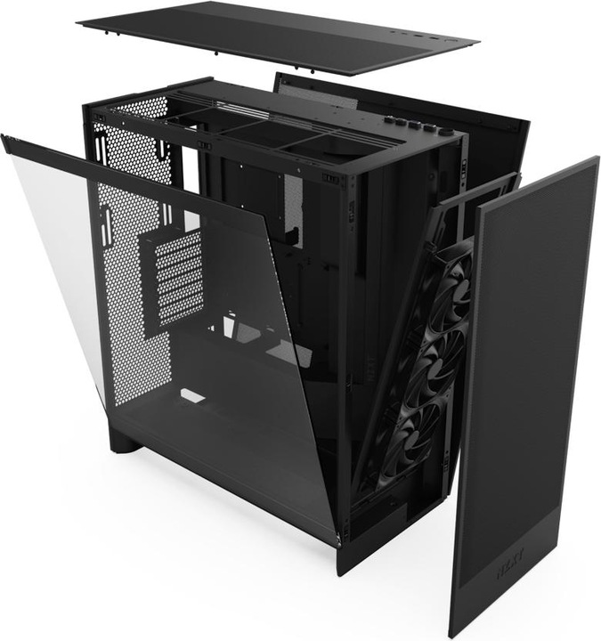 Actual product image NZXT H7 Flow (2024) Mid-Tower Case Black (ATX, Mini-ITX, mATX, E-ATX)