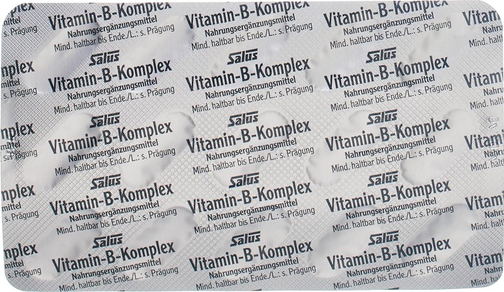 Valeurs nutritives et ingrédients Salus Complexe de vitamines B caps (60 pièce(s), Capsules, 52 g)